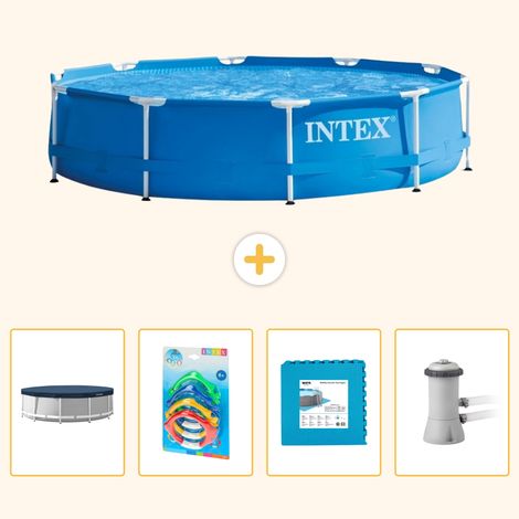 Intex Piscine Tubulaire Ronde - 366x76 cm - 5-pièces S48 (1/5)