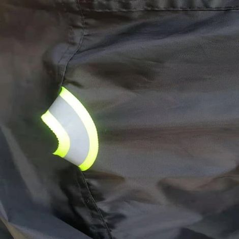 Housse de vélo imperméable, anti-poussière et anti-UV en polyester 300D pour vélos, scooters et cyclomoteurs d'extérieur, noire, 200 x 75 x 110 cm