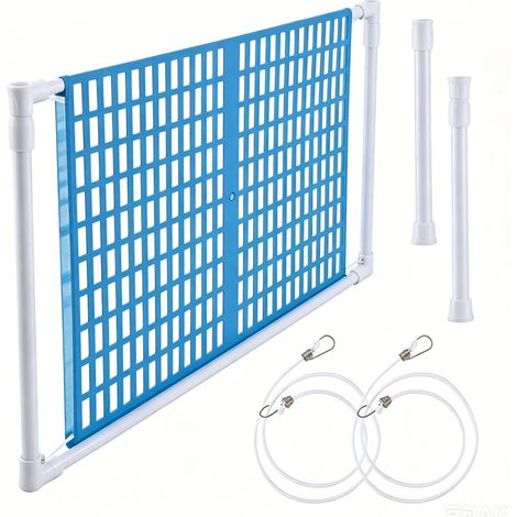 Skimmer Guard Kit 16.5x13in Anti Clogging Swimming Pool Skimmer Net Cover Protector with Telescopic Poles and Elastic Cord Hooks 1 Set (1/5)