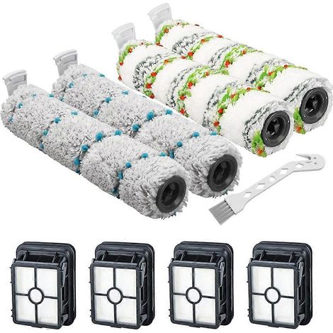 Pièces de rechange pour nettoyeur vapeur Bissell CrossWave Max et CrossWave HydroSteam : rouleau de brosse multi-surfaces 2787 et 2788 et filtre 1866. (1/5)