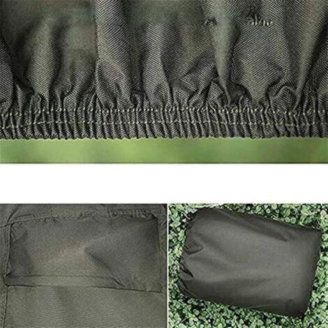 Housse de Tondeuse autoportée, imperméable, Robuste, Durable, résistante aux UV et à l'eau pour Tracteur de Jardin autoporté à l'intérieur et à l'extérieur (Color : Green, Size : 1406691CM)330g TRIMEC
