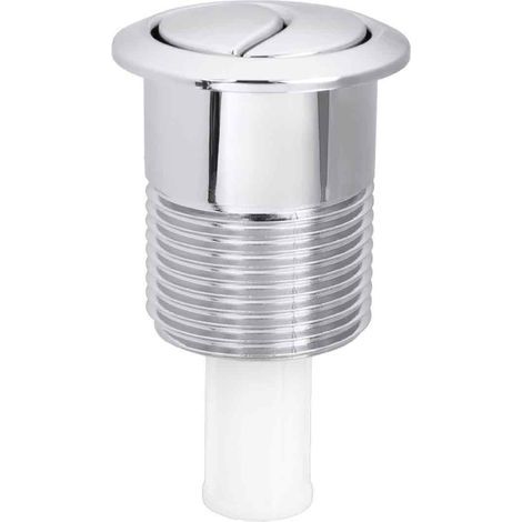Bouton Double Poussoir - Mécanisme Chasse WC - Diamètre 4.7 cm Hauteur 8.5 cm - Pour WC Exposé - 1 Pièce (1/5)