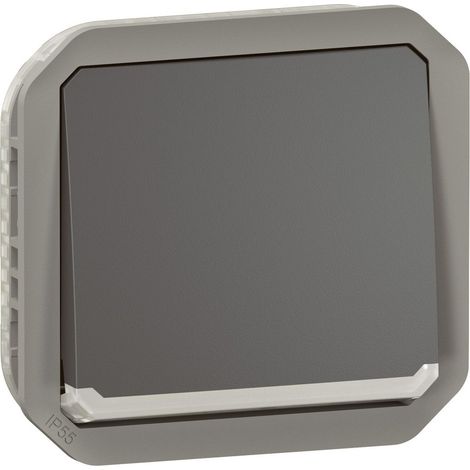 Legrand - Interrupteur ou va-et-vient lumineux Plexo composable - Anthracite (1/5)