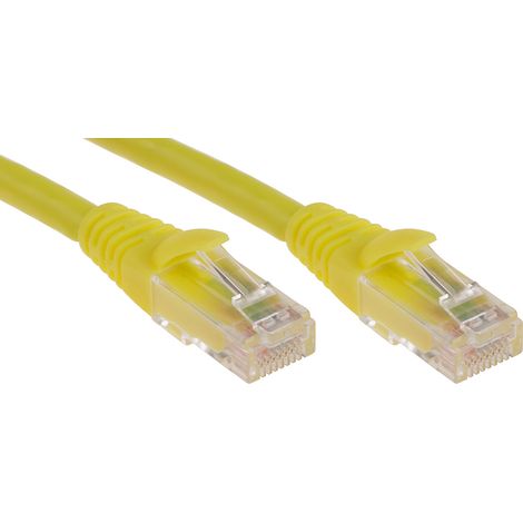 Câble cat 6 Avec connecteur / , U/UTP, gaine LSZH Jaune, 5m ( Prix pour 1 )