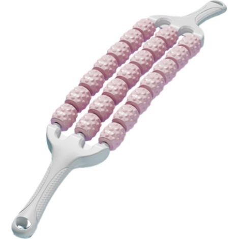 Rouleau de massage musculaire rose, pour dos, jambes et cellulite, soulage les douleurs musculaires