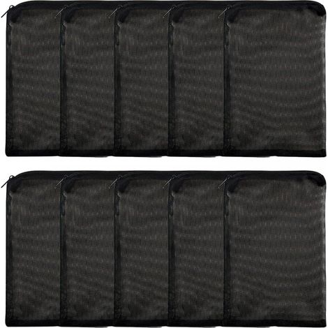 Sacs Filtrants Aquarium Maille 10 Pièces, Sacs Filtrants Médias Sacs Maille D'Aquarium avec Fermeture Éclair pour Étang de Piscine D'aquarium (Maille Grossière/Fine) (1/5)