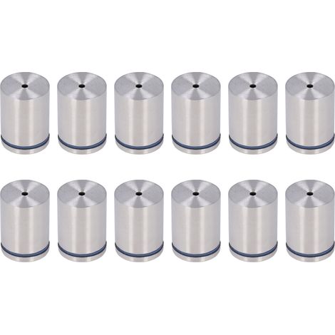 Chevilles adhésives inox 38x50mm, pack de 12 vis d'écartement pour panneaux publicitaires, fixation murale pour supermarché et chambre. (1/5)
