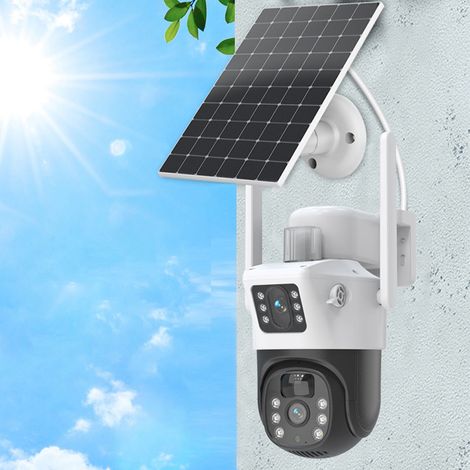Solarbetriebene WLAN-Überwachungskamera, hochauflösende Außenkamera mit Nachtsicht (1/5)