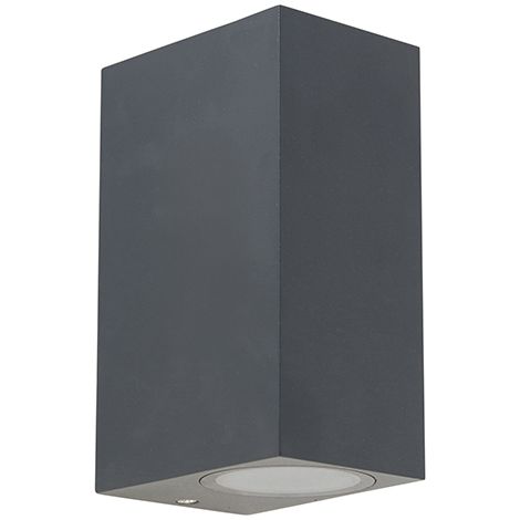 Smarte Wandleuchte dunkelgrau IP44 inkl. 2 Wifi GU10 - Baleno