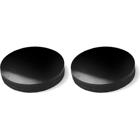 2x Patin silicone autocollant antidérapant anti-vibration rond Ø50mm Pied Meuble Ménager Electronique Adhésif, Noir (1/3)