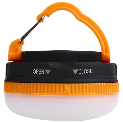 DirigéLampe de camping d'urgence, lampe de tente lumineuse et multifonctionnelle, jaune, fonctionnant sur piles