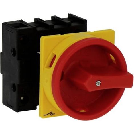 Interruttore di sezionamento 40A 3P+N maniglia rosso-gialla con blocco P1-40/EA/SVB/N 199896