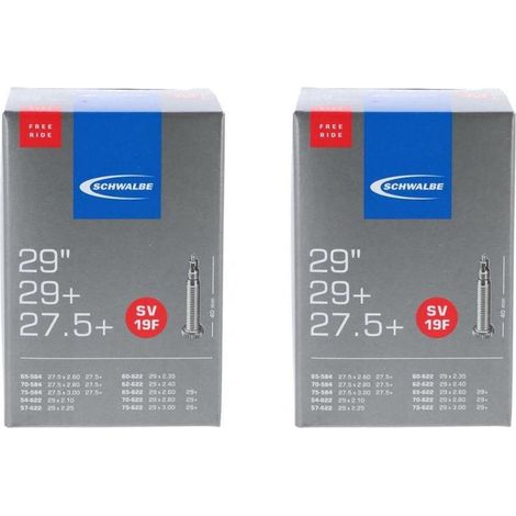Pneu Schwalbe 2x Chambre à air SV19F Freeride 27,5+ pouces - 29 pouces (54/75-622) (65/75-5...
