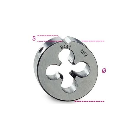 filière ronde en acier hss à pas grossier beta 442 - 16x2