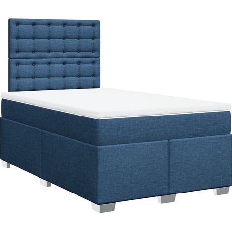 Boxspringbett mit Matratze Blau 120x200 cm Stoff vidaXL (1/5)