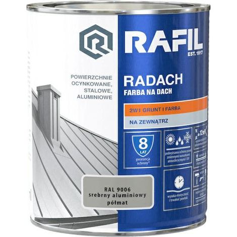 Pintura para techos Rafil Radach color plata aluminio 0,75 L (1/2)