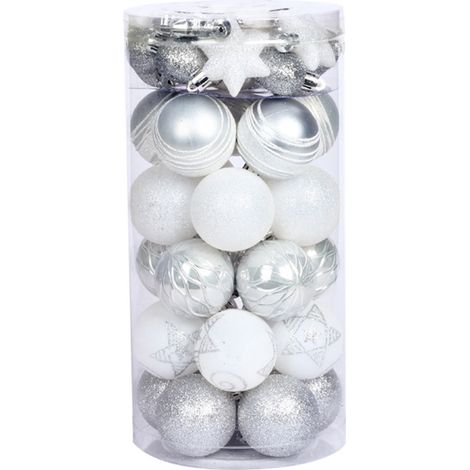Boule De Décoration De Noël - 41 Pièces Avec Étoiles Et Cœurs - Pour Arbre De Noël Fête Mariage Décor Intérieur (1/5)