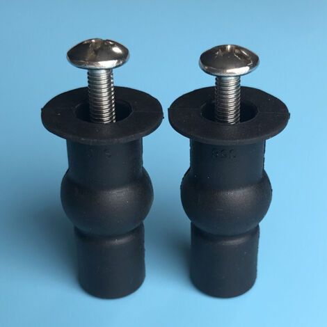 Accessoires de charnière de fixation pour siège de toilette, adaptés à toutes les toilettes, comprenant deux cales d'expansion de 14 mm. (1/5)