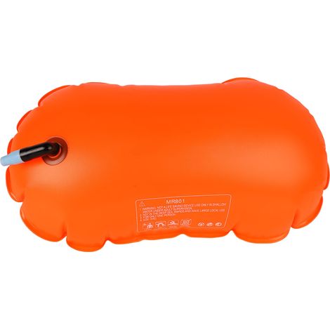 Schwimmboje für offene Gewässer, Schwimmsack zum Schwimmen, Schwimmtraining und Schnorcheln, Farbe: Vitality Orange (1/4)
