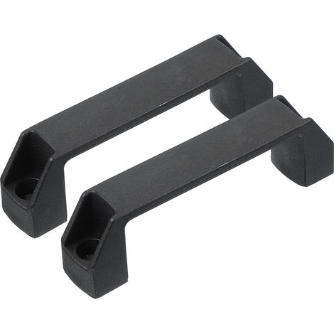 Poignées de Tirage en Plastique avec Centres de Trous de 120 mm, 2 Pièces Poignées de Tiroir Carrées pour Matériel de Cuisine pour Bagages, Équipements Mécaniques, Noir (1/5)