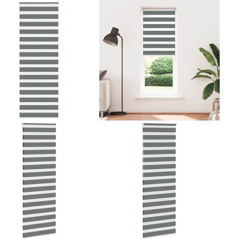vidaXL Zebrarollo Dunkelgrau 85x200 cm Stoffbreite 80,9 cm Polyester (1/5)