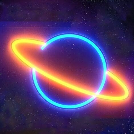 Planetary neon lights, wall decoration, decorative neon lights powered by batteries or USB for bedrooms, children's rooms, living rooms, bars, parties, Christmas... (1/5)