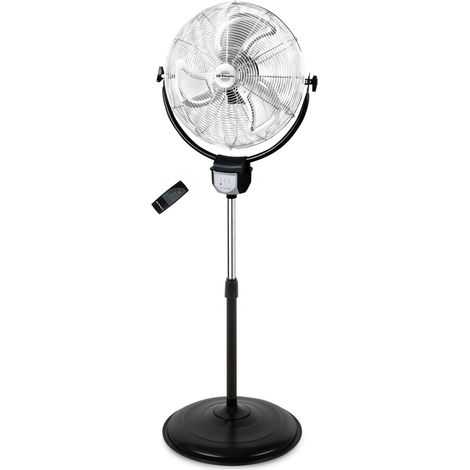 Orbegozo ventilador industrial PWS 3050, 3 velocidades, 2 tipos de montaje: pie y pared, función oscilante, mando a distancia, temporizador, altura regulable hasta 140 cm, 50 cm diámetro, 120 W (1/5)