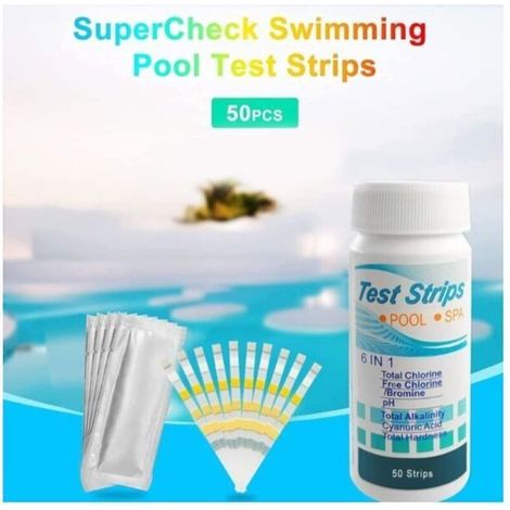 Bandelettes de test piscine - PZCC - Test chlore et pH - Utilisation facile - Résultats rapides - Précision élevée