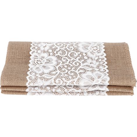 Nappe de mariage ornée de dentelle exquise, chemin de table, housse, décoration (1/5)