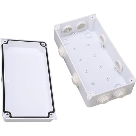 Boîte de raccordement électrique 200x100x70mm IP65 étanche solide en plastique ABS avec bouchon en caoutchouc (1/5)