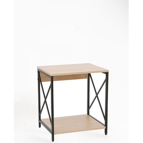 ORION91oficial® - Mesa Noche Mesilla Dormitorio 60x48x40 cm Madera Patas de Metal Color Negro Oficina Habitación - spaziOrion91 - Unidad (1/5)