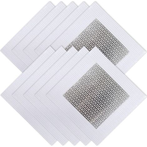Patchs Réparation Mur Aluminium - 10 Pièces - Auto-adhésifs - Pour Trous Cloison Sèche - Intérieur Maison Bureau - 10,2 x 10,2 cm (1/5)