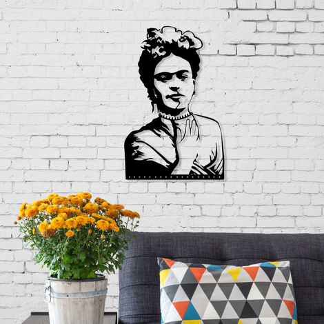 METAL WALL ART NO.15 FRIDA - Black