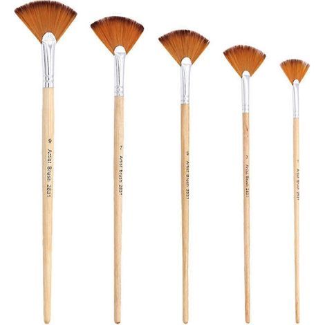 Set mit 5 tragbaren, multifunktionalen Fächerpinseln, professionelle Aquarellpinsel – 22,8 x 5,4 x 0,94 cm (1/4)