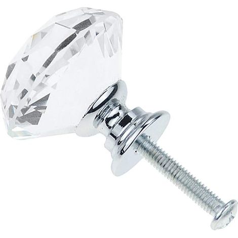 Poignées de meubles, boutons en cristal 6 x 40 mm pour portes (1/5)