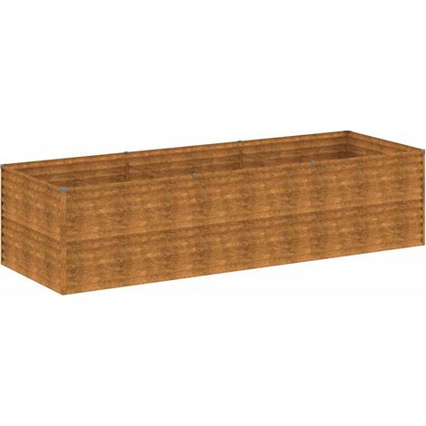Maison Exclusive - Fioriera Rialzata da Giardino 290x100x69 cm in Acciaio Corten (1/5)