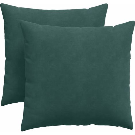 Maison Exclusive - Cuscini da Divano 2 pcs Verde Scuro 45 x 45 cm Tessuto in Cords