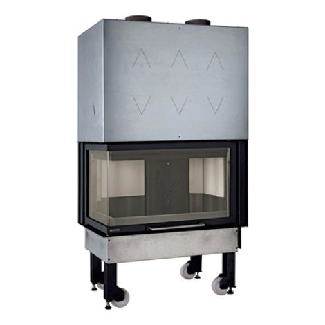 La Nordica L6018820 Monoblocco 800 Angolo SX Inserto a Legna 10 kW Classe A+ 287 m³ 80,9% colore Nero