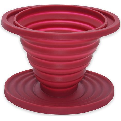 Camp Pliable versant sur Le Compte-Gouttes à café pour Camp, Porte-Filtre à café en Silicone réutilisable pour la Cuisine à (1/5)