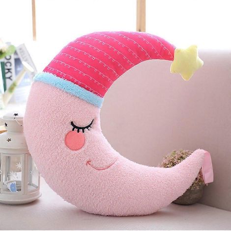 Coussin oreiller étoile lune nuage, oreiller de chevet/canapé, peluche cadeau. - 40 cm (1/4)