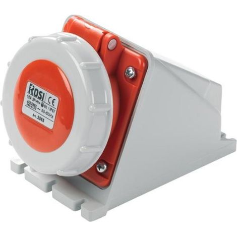 Presa industriale da parete, 380V, 3P+T, 32A, IP67 - Rosi 1002566 (1/2)