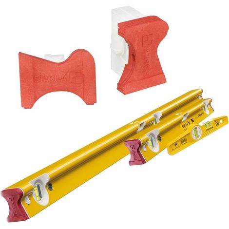 Stabila R-Type 3 Piece Builders Pro Spirit Levels + Replacement Ends (1/5)