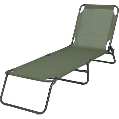 LETTINO CORFU SALVIA MULTIPOSIZIONE ACCIAIO NERO 190X58X30H