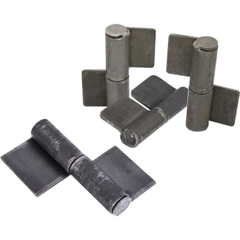 4 charnières à souder 59x80mm Charnière à souder robuste Charnière de porte amovible pour porte de rampe de remorque Épaisseur de porte 2,35mm (16) (1/5)