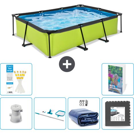 Exit Pool Rechteckig - 300x200x65 cm - 7-teilig S217