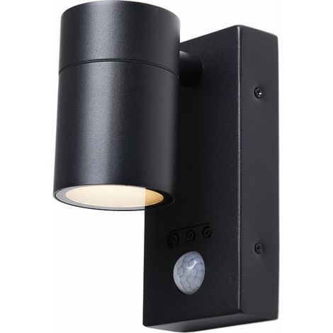 Litecraft Kenn Wall Light Outdoor Up Down IP44 Fitting With PIR Sensor - Black (1/5)