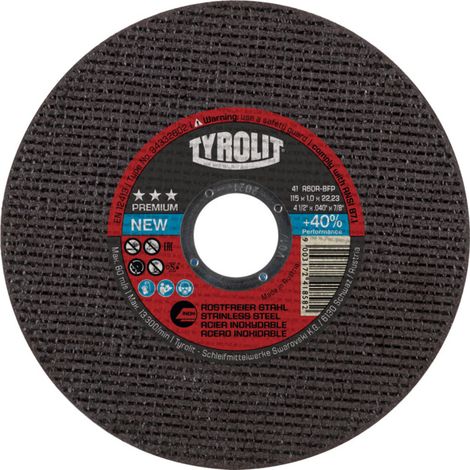 TYROLIT Disque à tronçonner, exécution hautes performances PREMIUM EXTRA MINCE, ⌀ disque : 115 mm