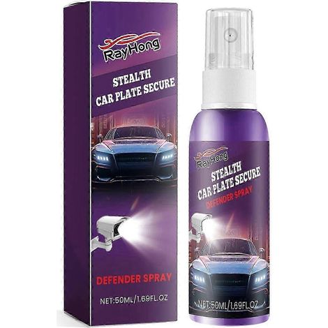 Spray protecteur de plaque d'immatriculation Stealth - Protection longue durée contre les caméras de circulation - 50 ml (1/4)