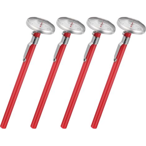 4 Pièces Thermomètre Mécanique et Test de Température avec Lecture Rapide, en Acier Inoxydable et Plastique pour Climatisation Automobile R134a pour Ambiance Estivale (1/5)
