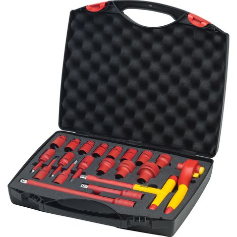 Wiha Juego de llaves de carraca aisladas de 1/2" de 21 unid. incl. caja de herramientas (43024) (1/2)